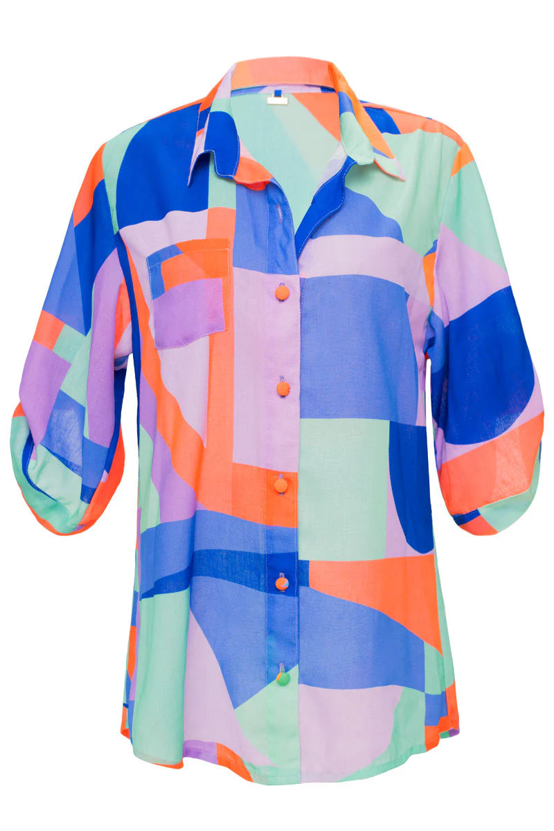 Kaleidoscope Over Size Shirt