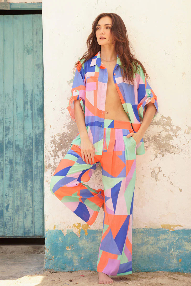 Kaleidoscope Over Size Shirt