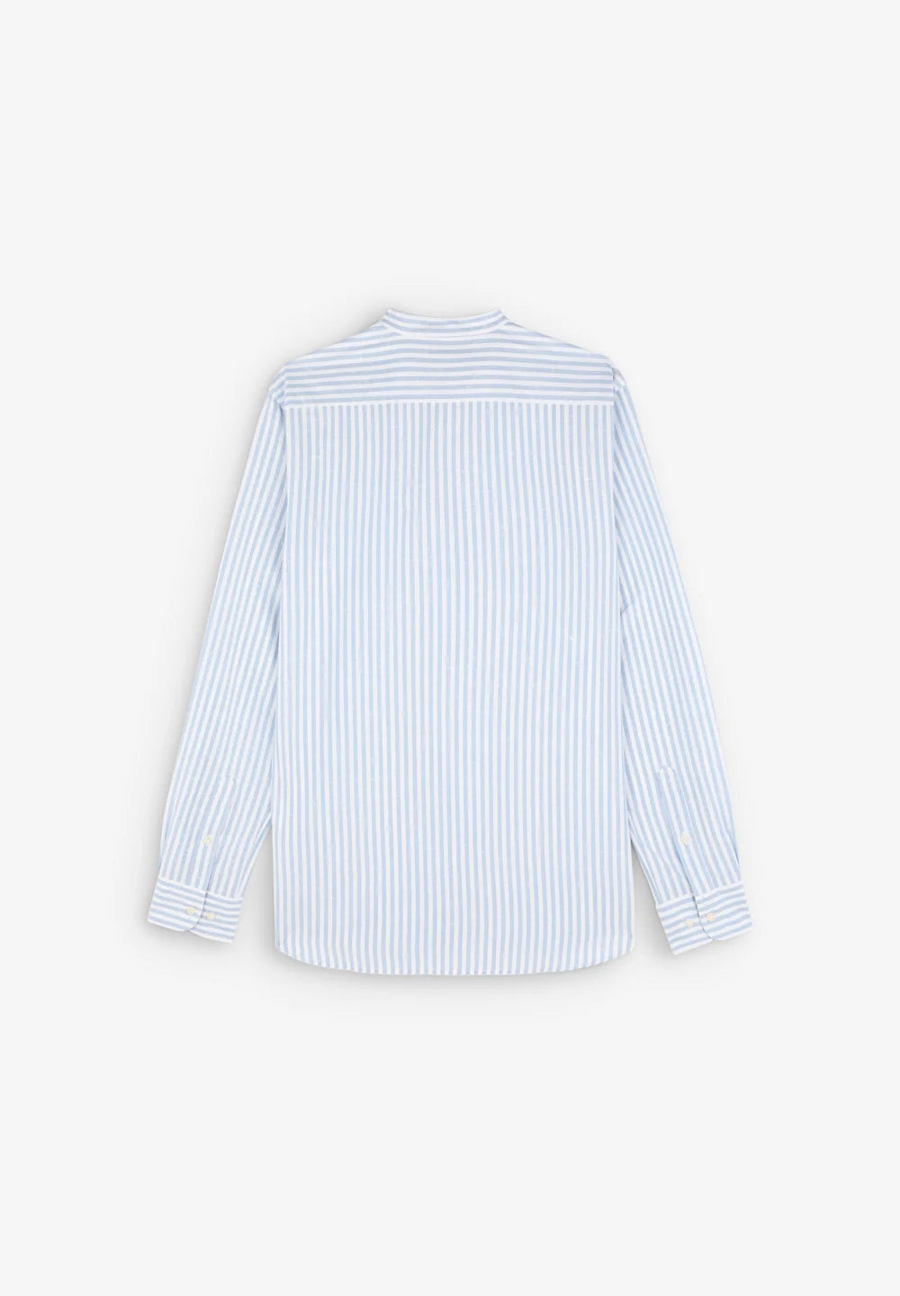 Abbot Mao Shirt Light Blue Stripes 39