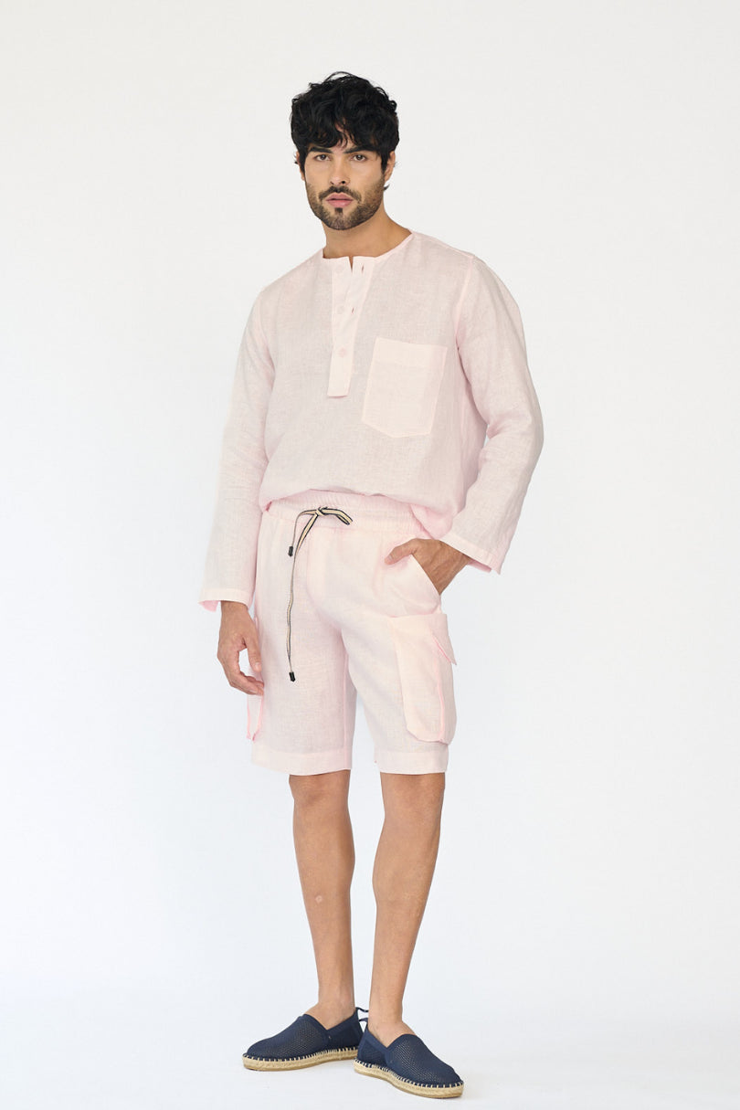 Pink linen shirt