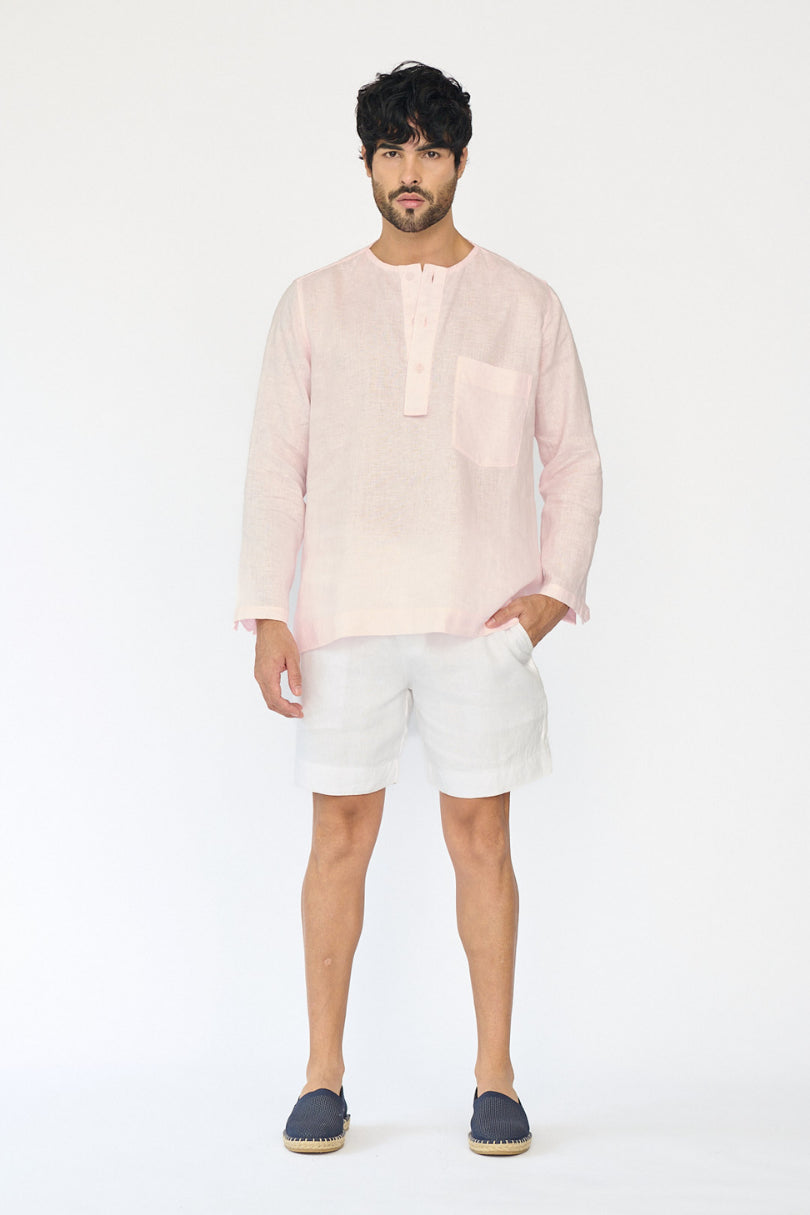 Pink linen shirt