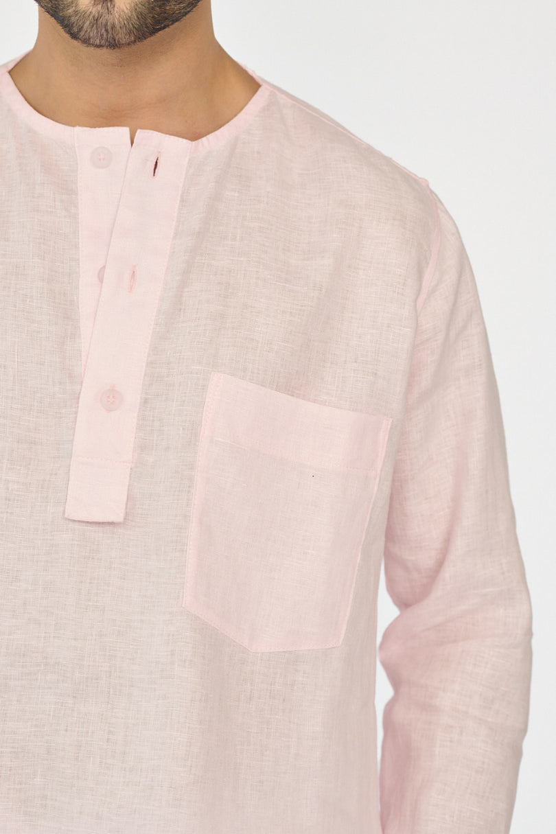 Pink linen shirt