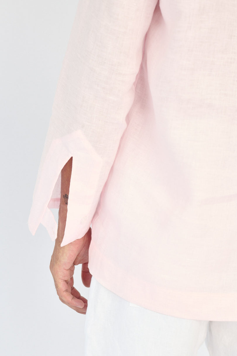Pink linen shirt