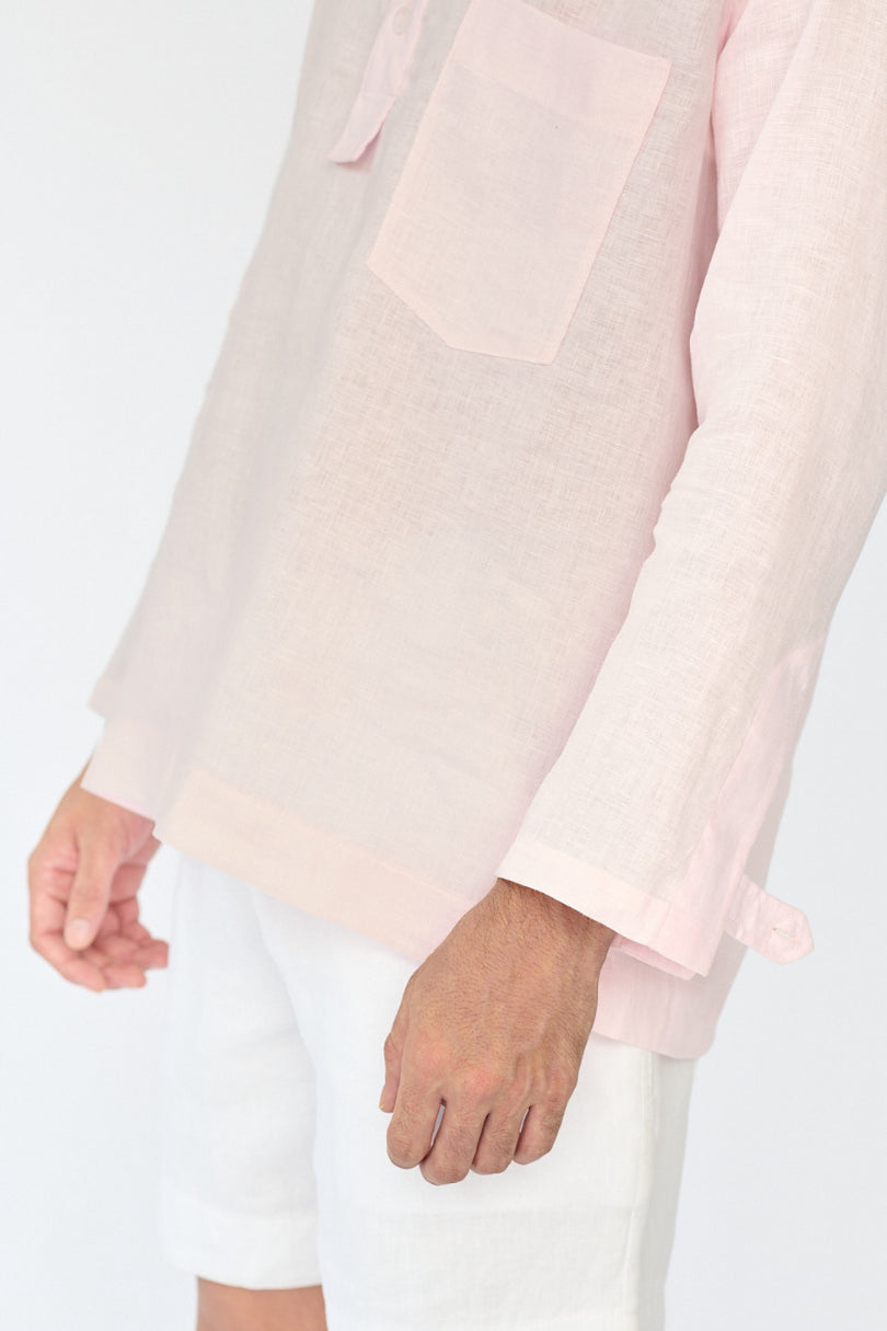 Pink linen shirt