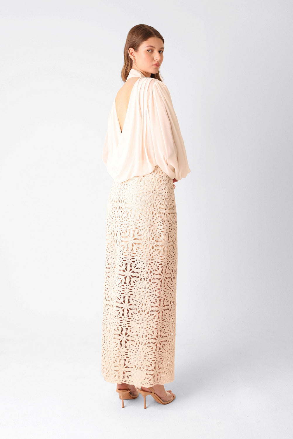 Nude moon skirt