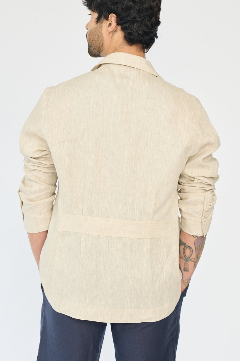 Beige linen jacket