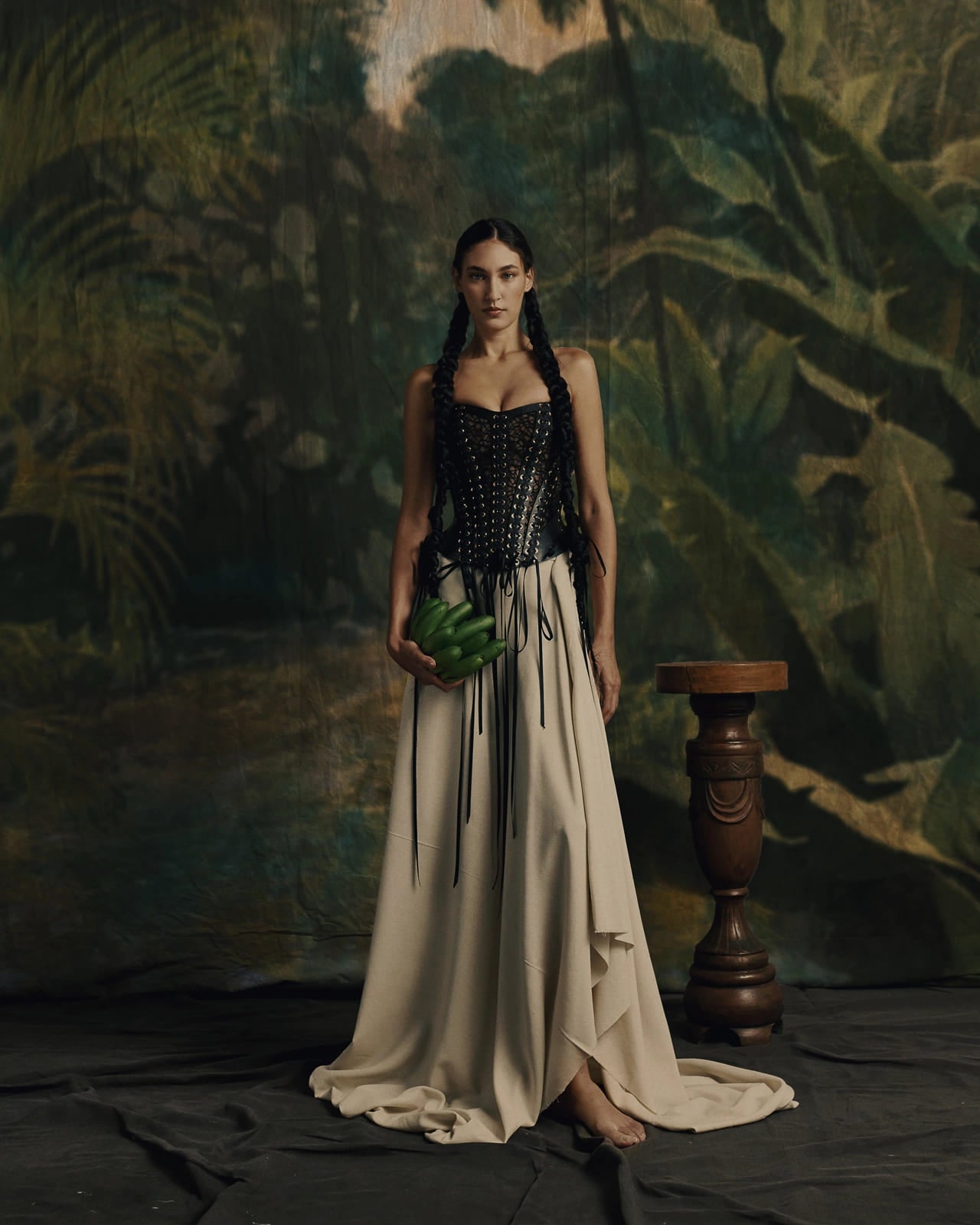 Black cactus bodice