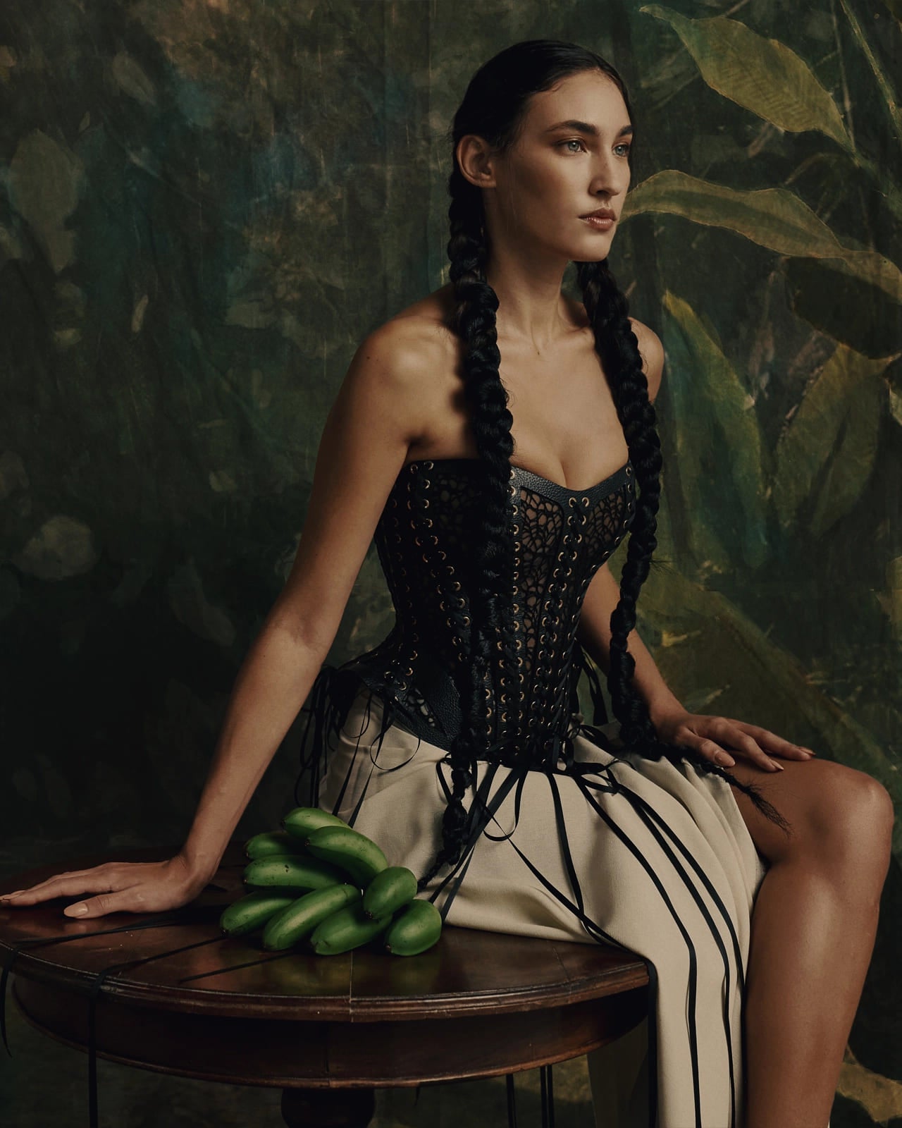 Black cactus bodice