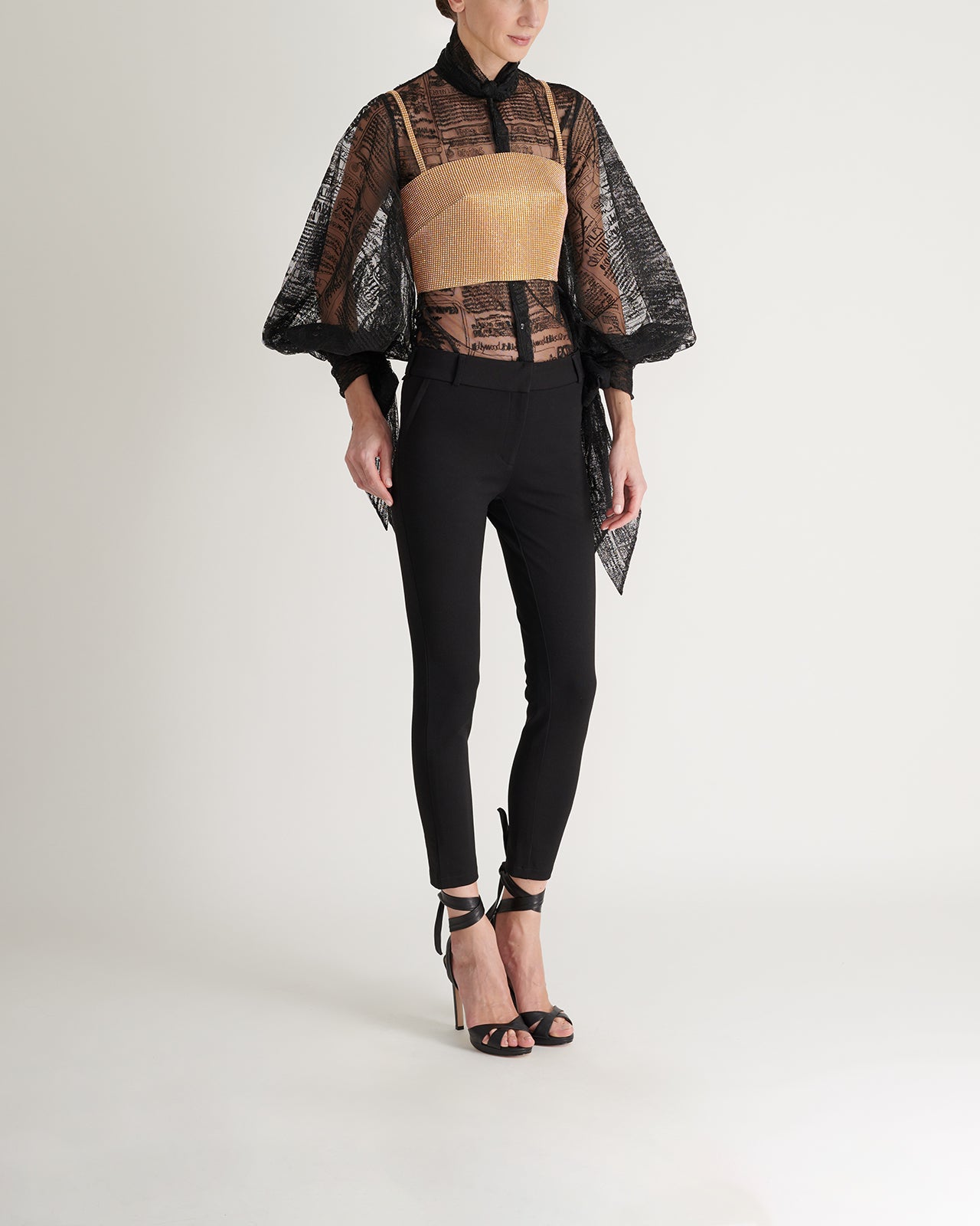 Corset Peplum Glass Top