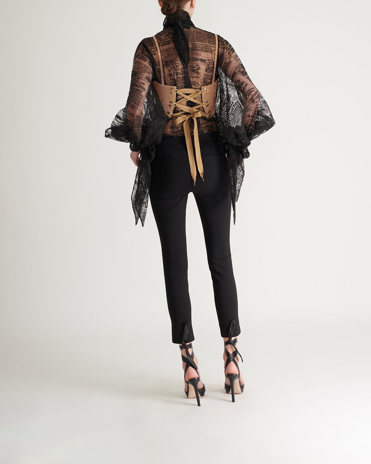 Corset Peplum Glass Top