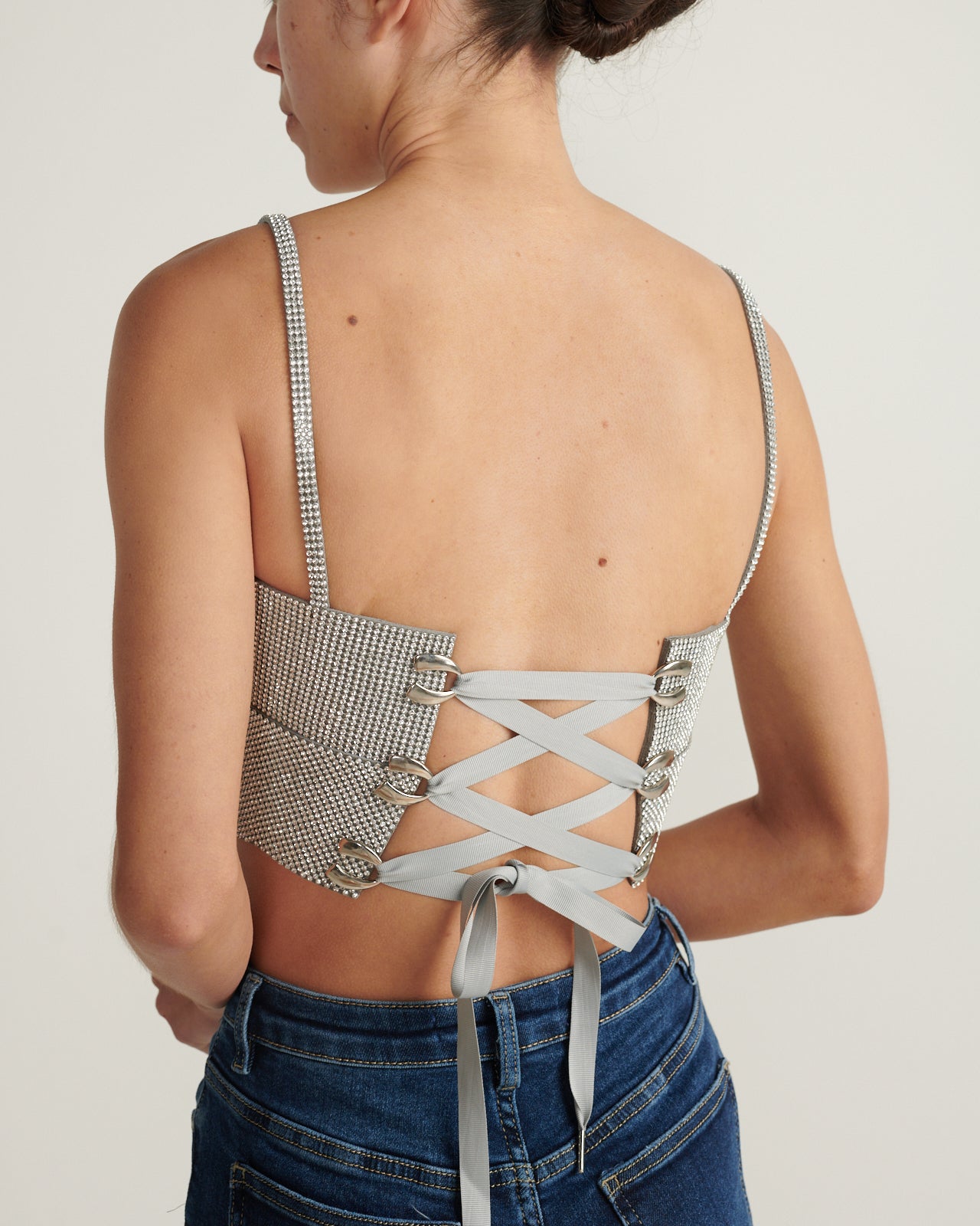 Crystal cover corset