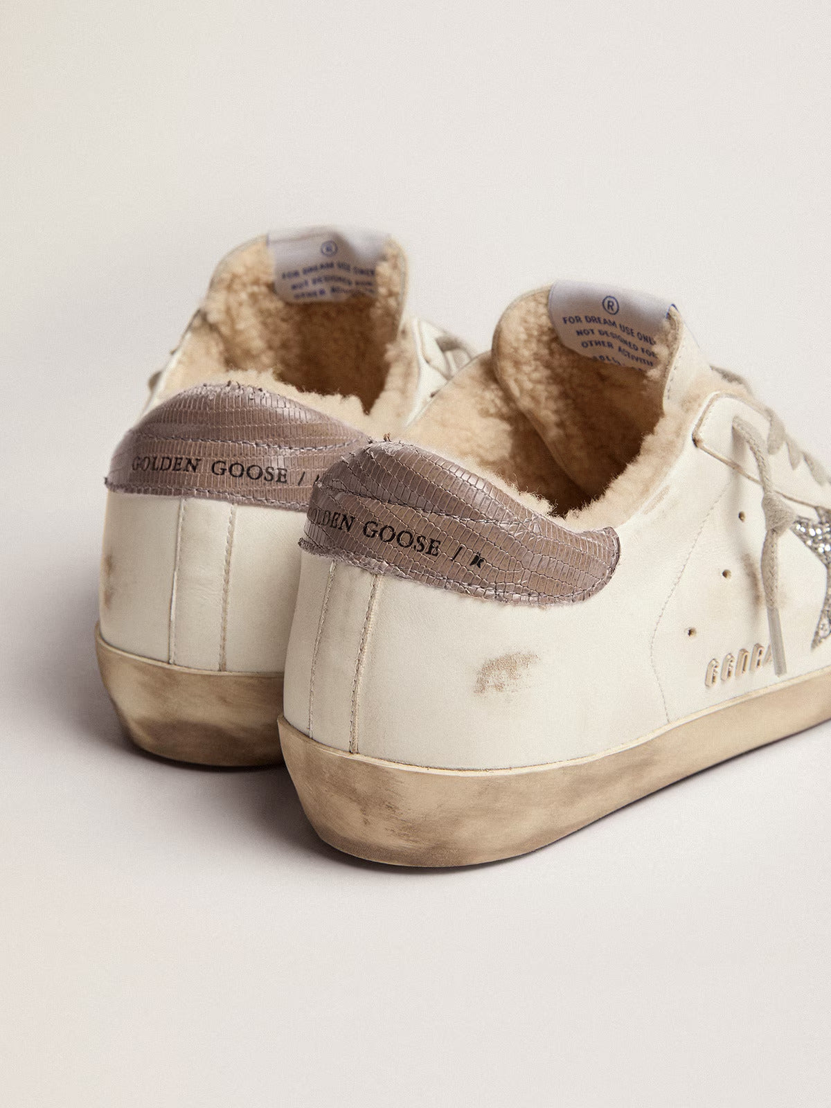 Tenis Golden Goose Super-Star Con Forro De Shearling Para Mujer