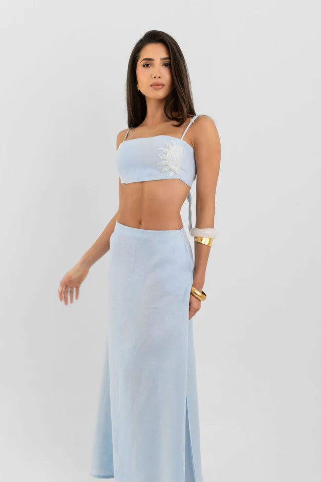 Saskia blue skirt