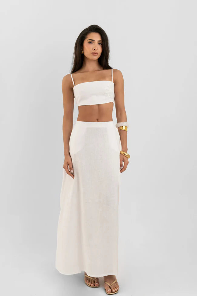 Saskia ivory skirt
