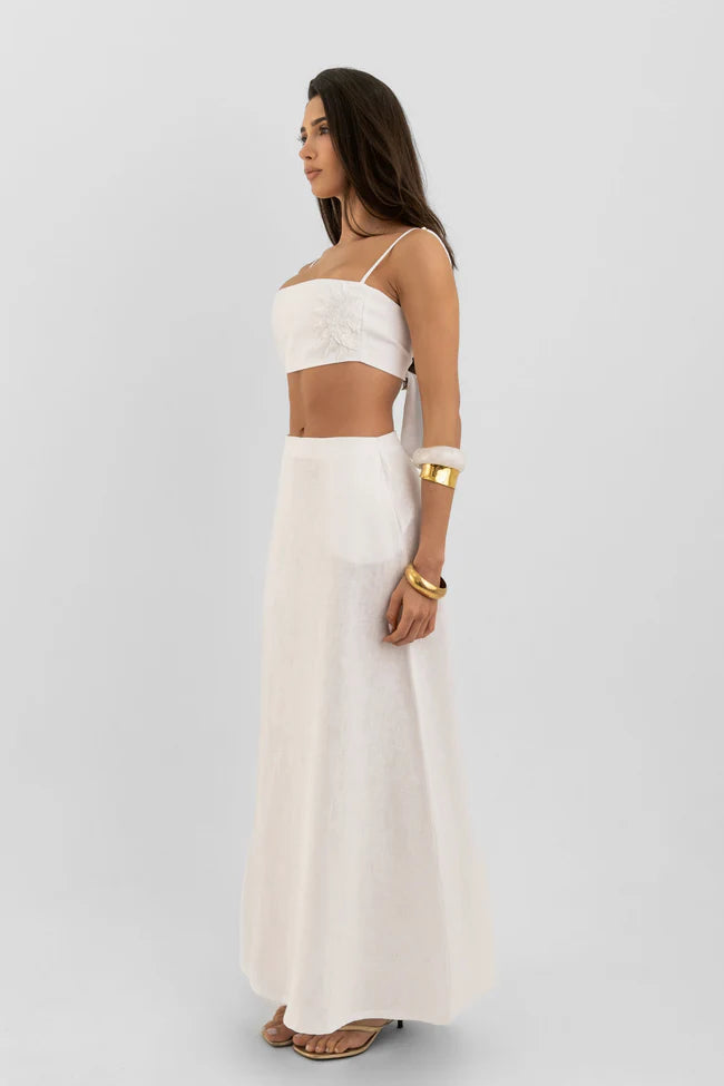 Saskia ivory skirt