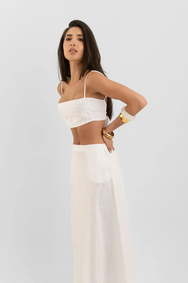 Saskia ivory skirt