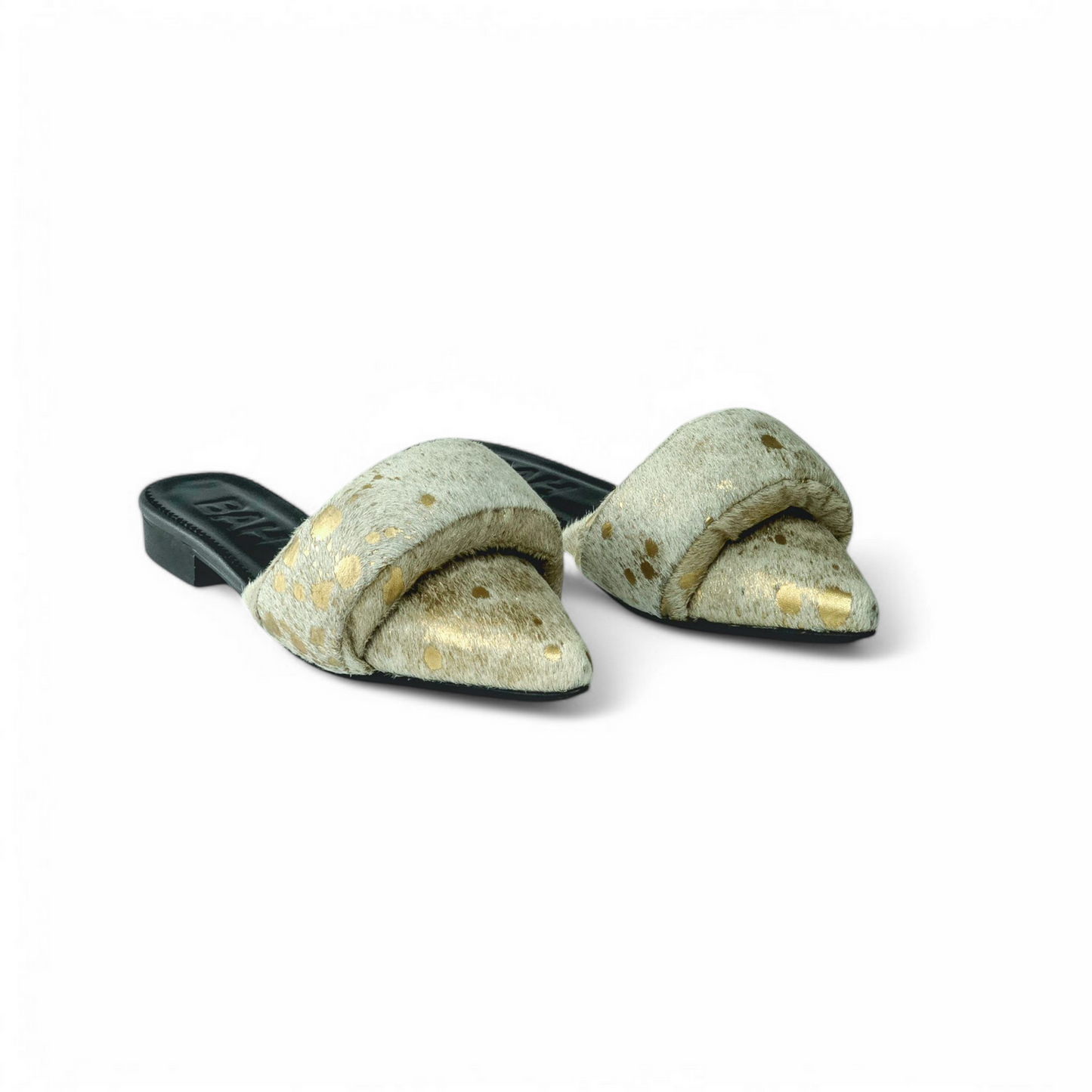 Gold hair print flat