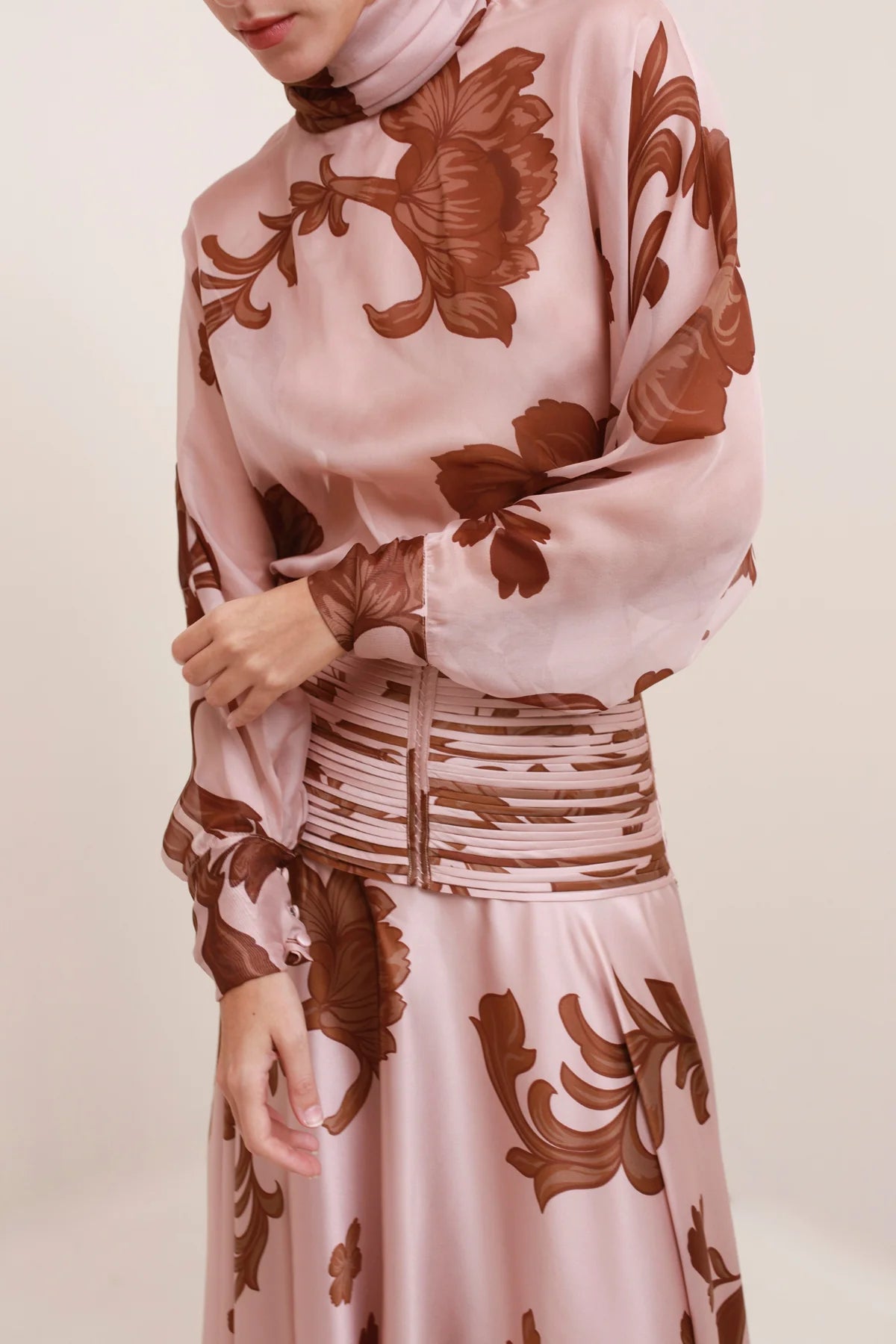 Garden long floral blouse