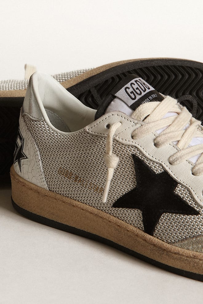 Tenis Golden Goose Ball Star Laminated Star And Heel Crack Hombre