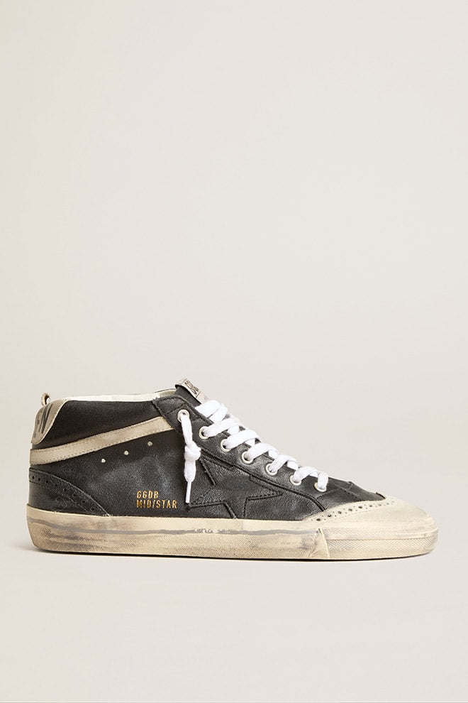 Tenis Golden Goose Mid Star Nabuk Wave Leather Star Hombre