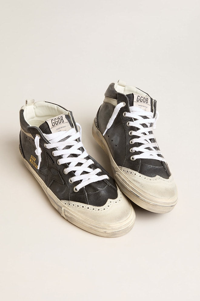 Tenis Golden Goose Mid Star Nabuk Wave Leather Star Hombre