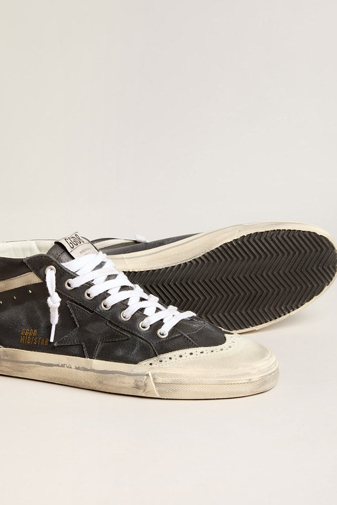 Tenis Golden Goose Mid Star Nabuk Wave Leather Star Hombre