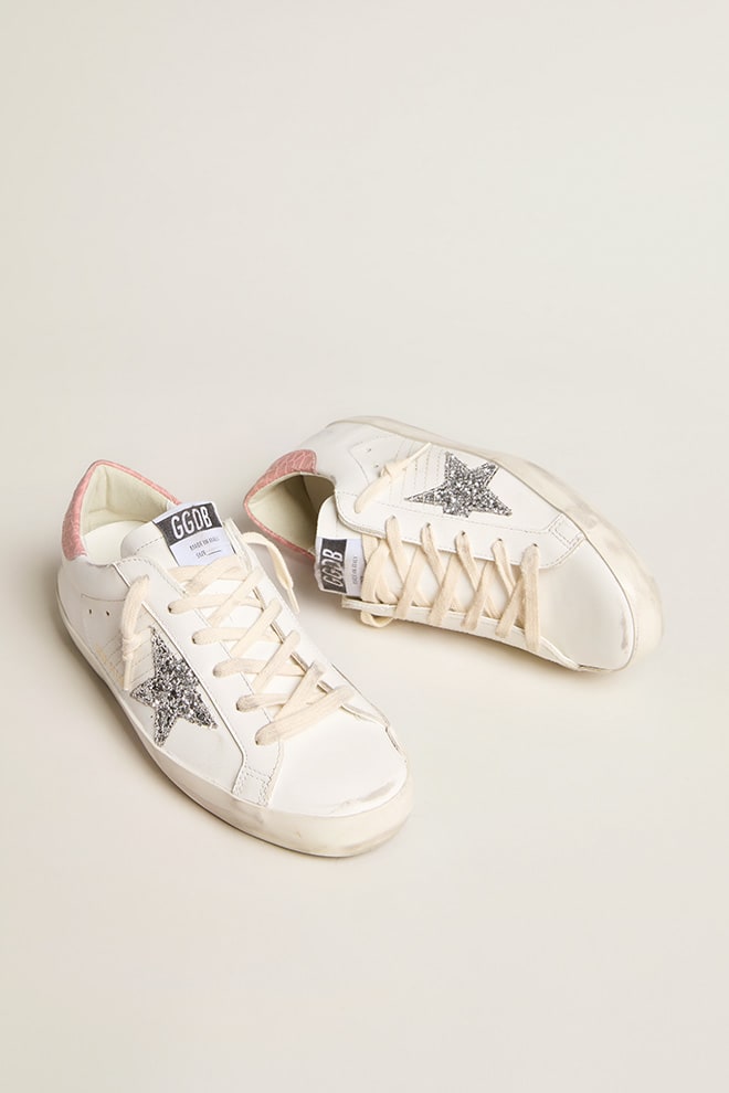 Tenis Golden Goose Super-Star Leather Glitter Star Coco Print