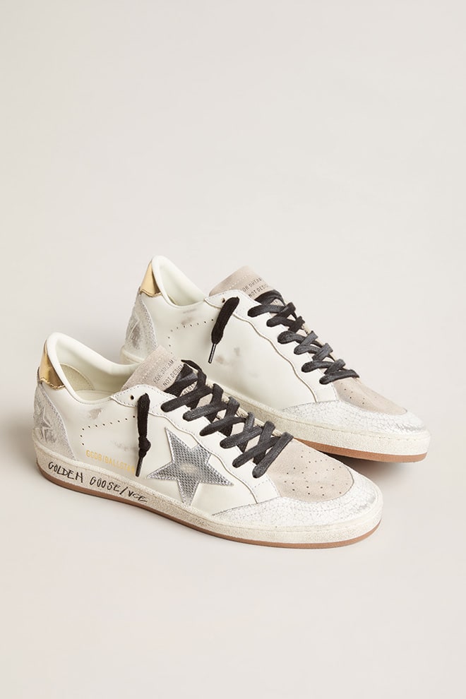 Tenis Golden Goose Ballstar Leath Crack Vipr Print Star Sign Mujer