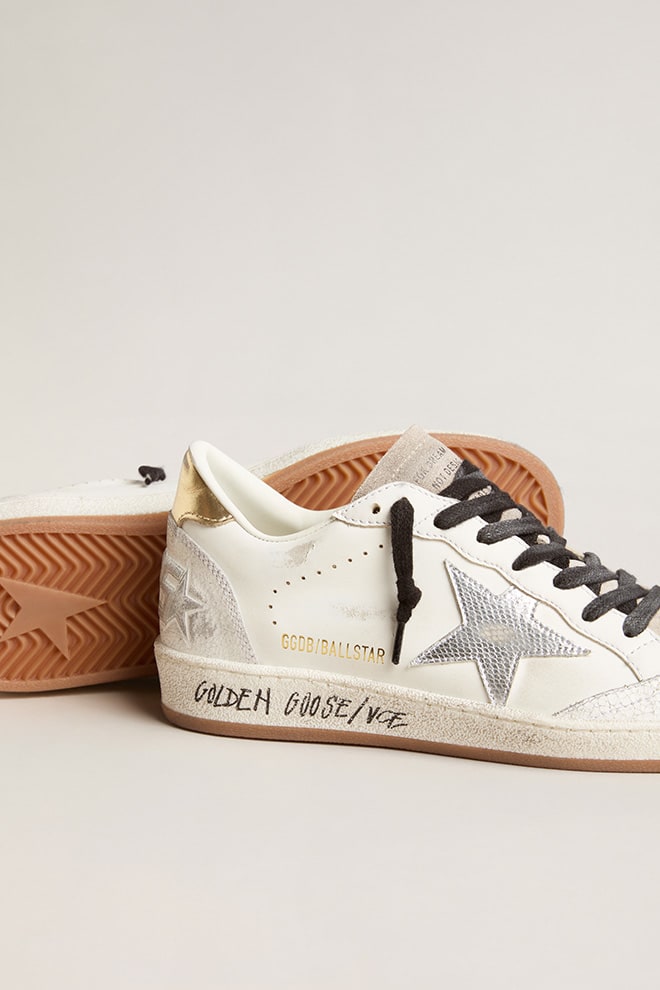 Tenis Golden Goose Ballstar Leath Crack Vipr Print Star Sign Mujer