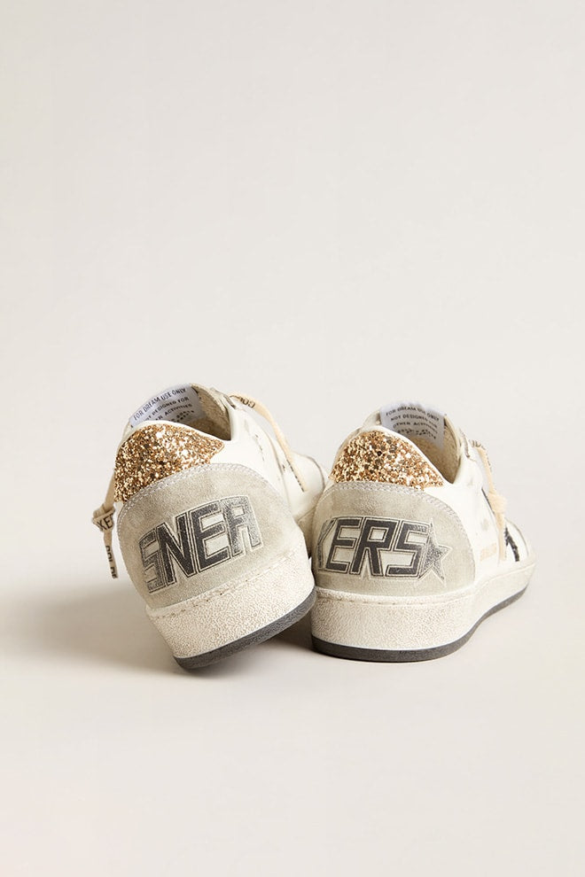 Tenis Golden Goose Ballstar Leather Glitter Star Suede Spur Mujer