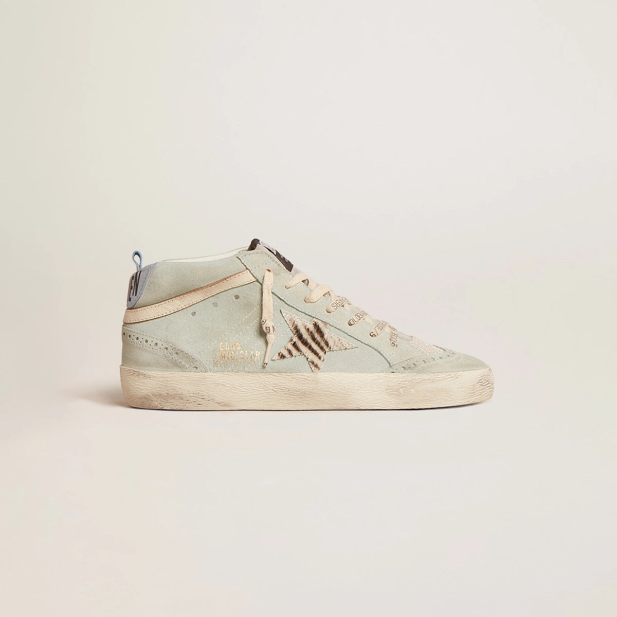 Tenis Golden Goose Mujer Mid Star Suede Zebra Horsy