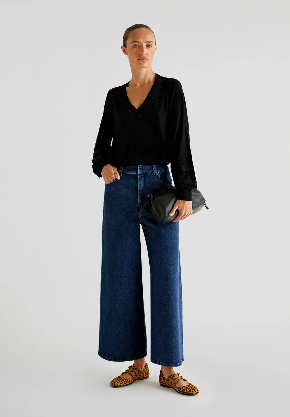 Pantalon Denim Culotte