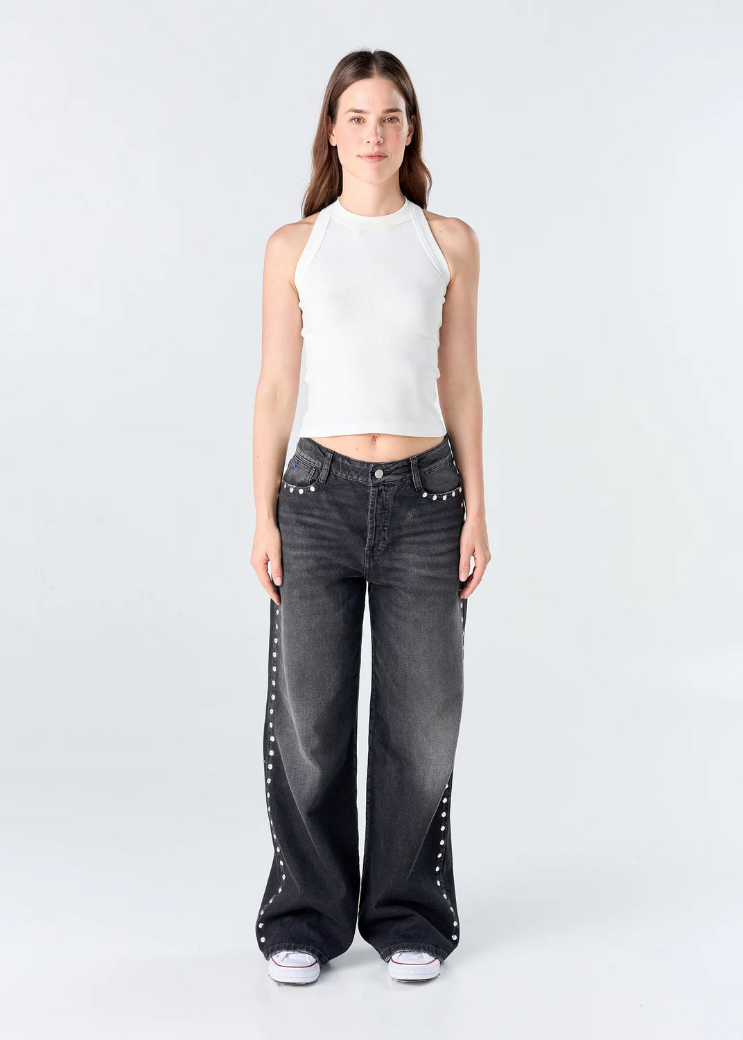 Spotted flare jean 118