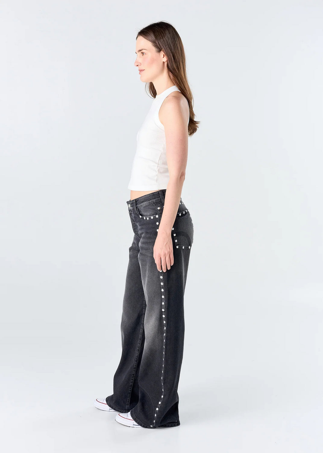 Spotted flare jean 118