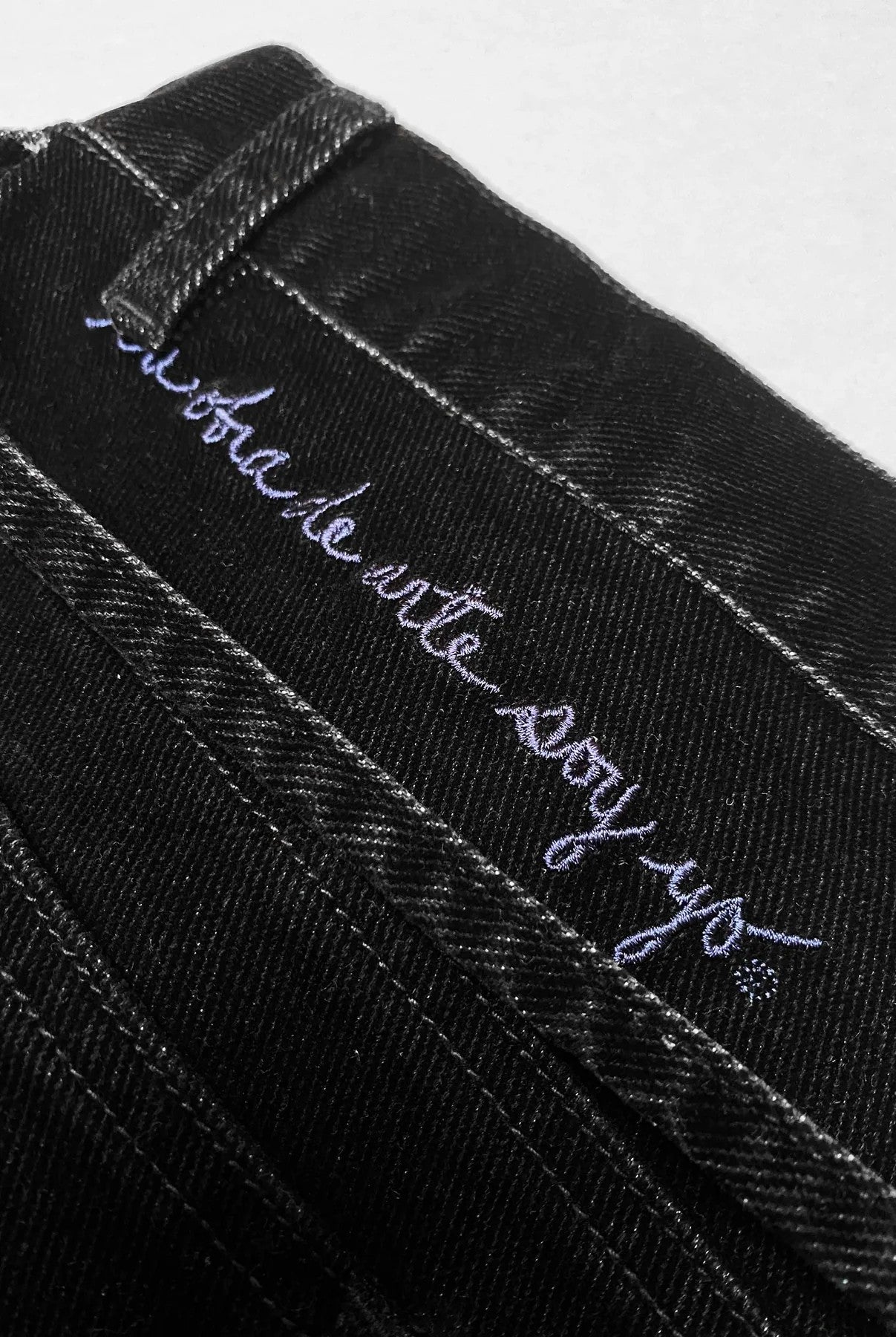 Black Velvet Denim Jeans
