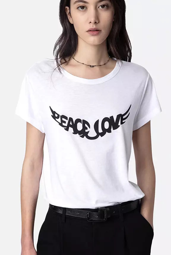 Camiseta Woop Peace Love Wings