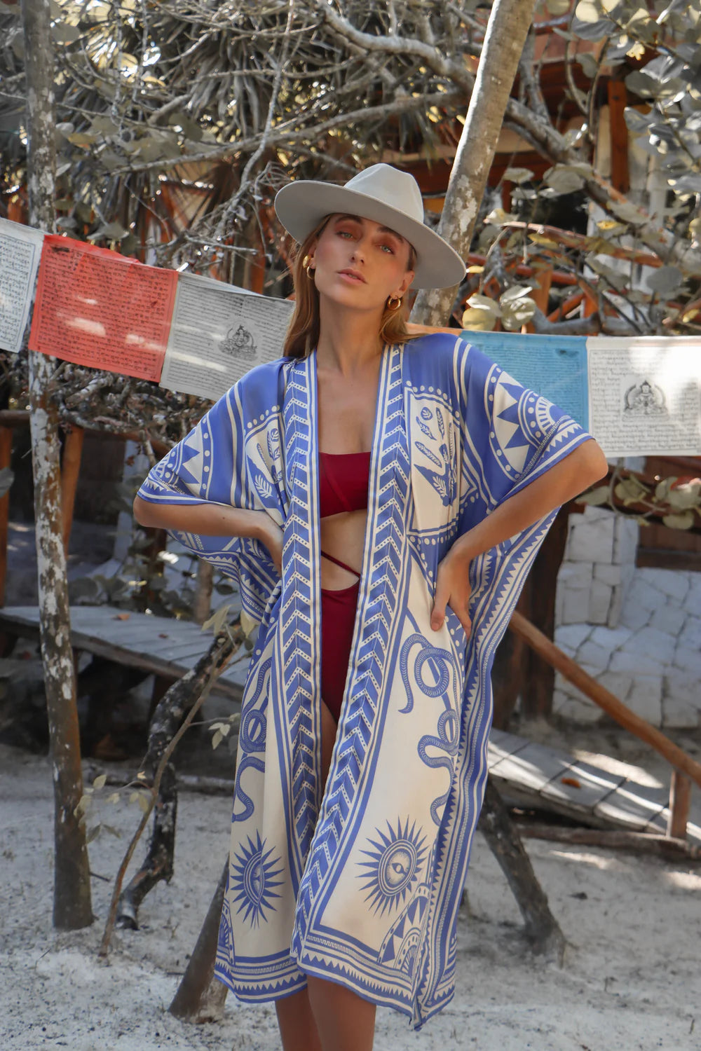 Nazar kimono blue