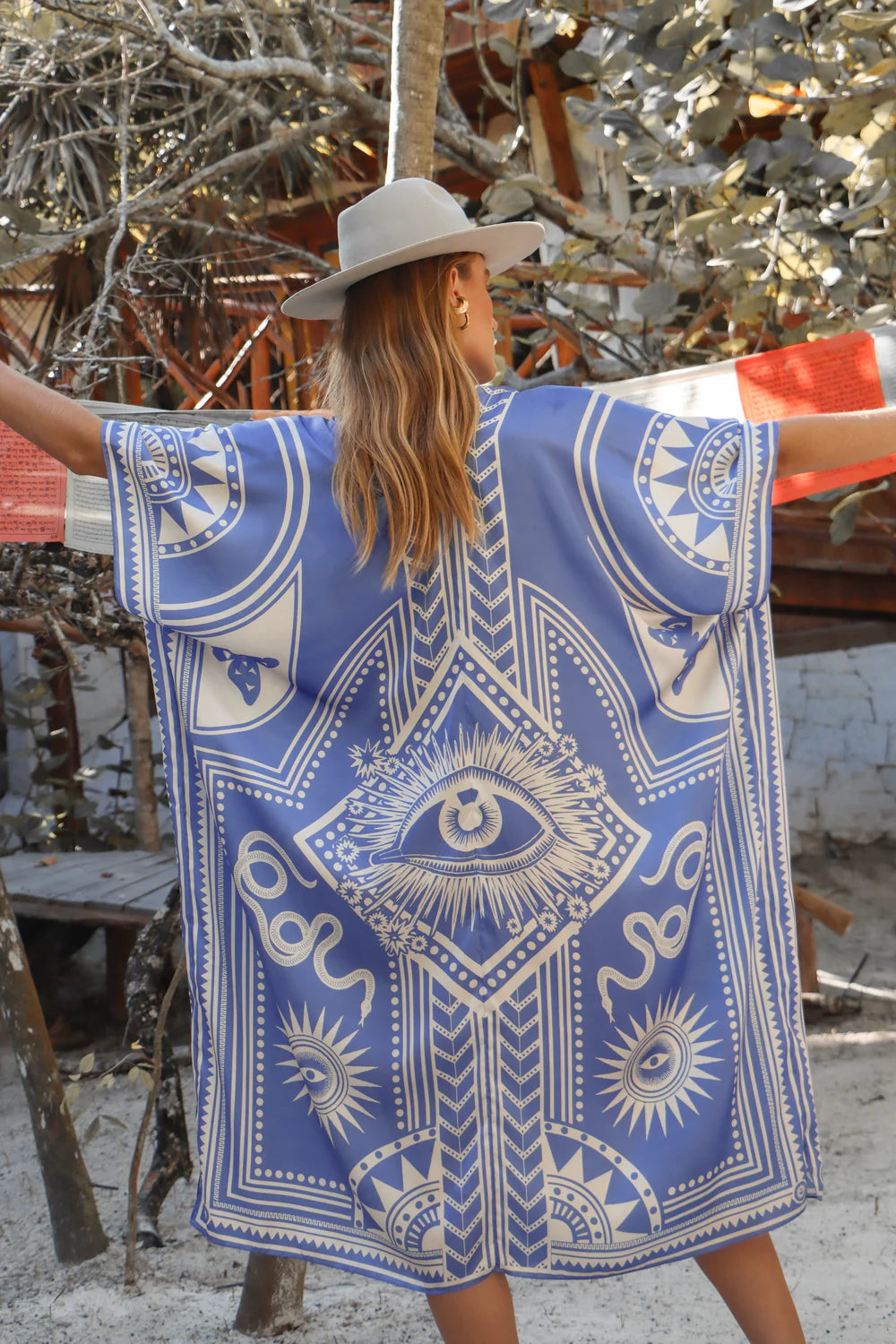 Nazar kimono blue