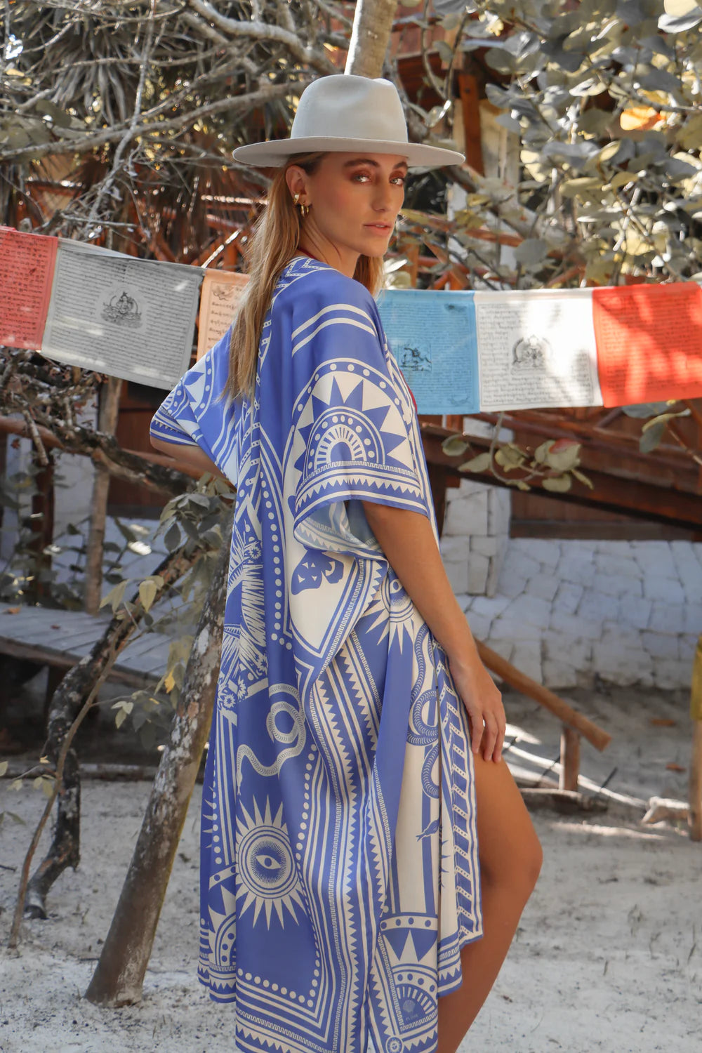 Nazar kimono blue