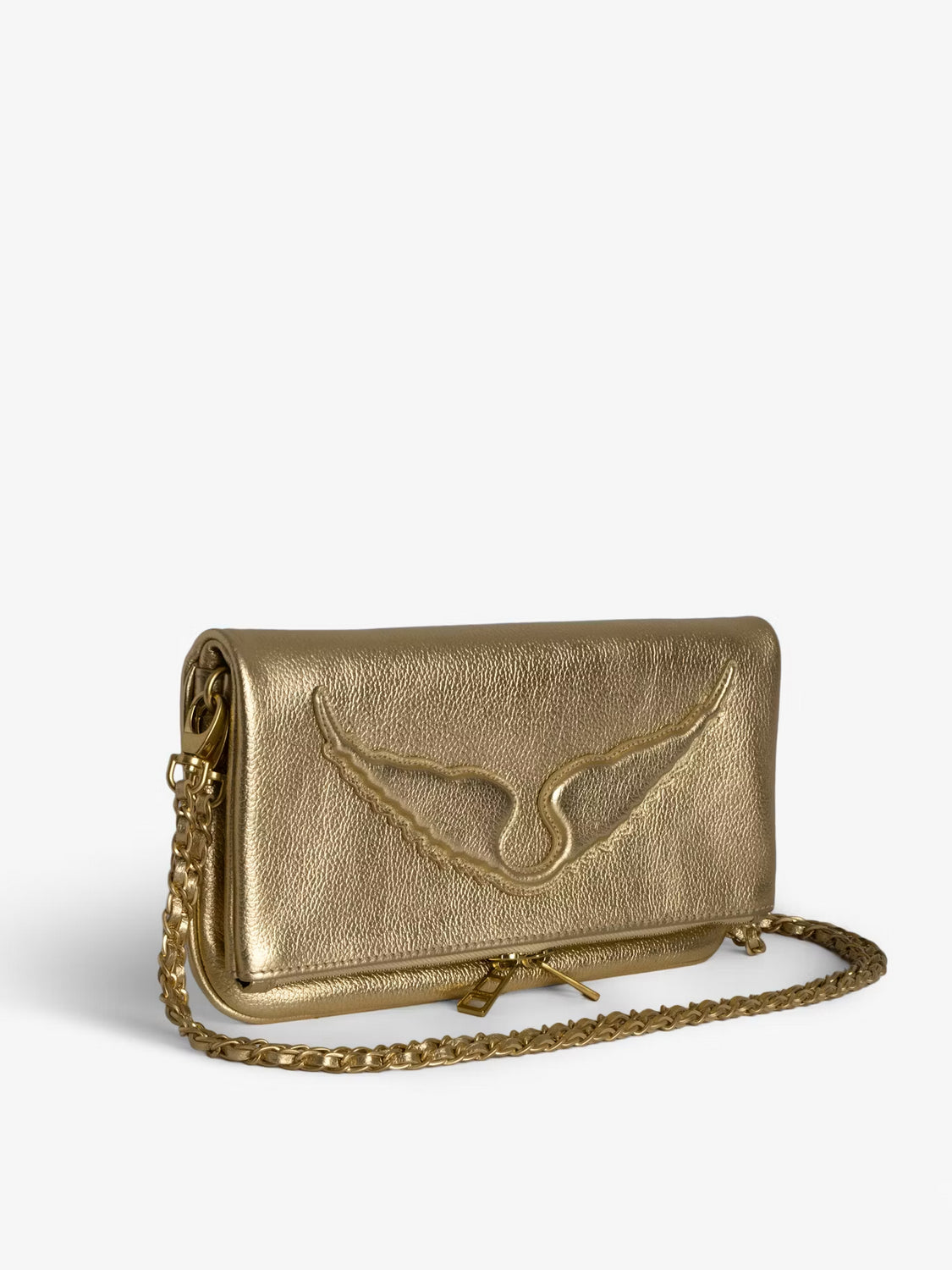 Bolso Rock Wings Metallic Grained Le