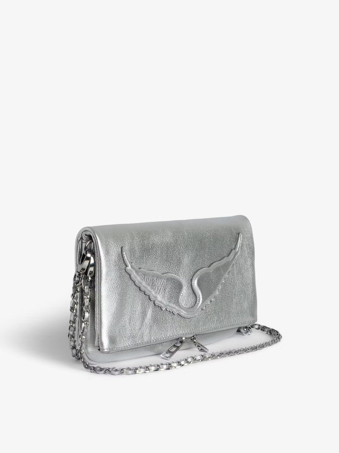 Bolso Rock Wings Metallic Grained Le