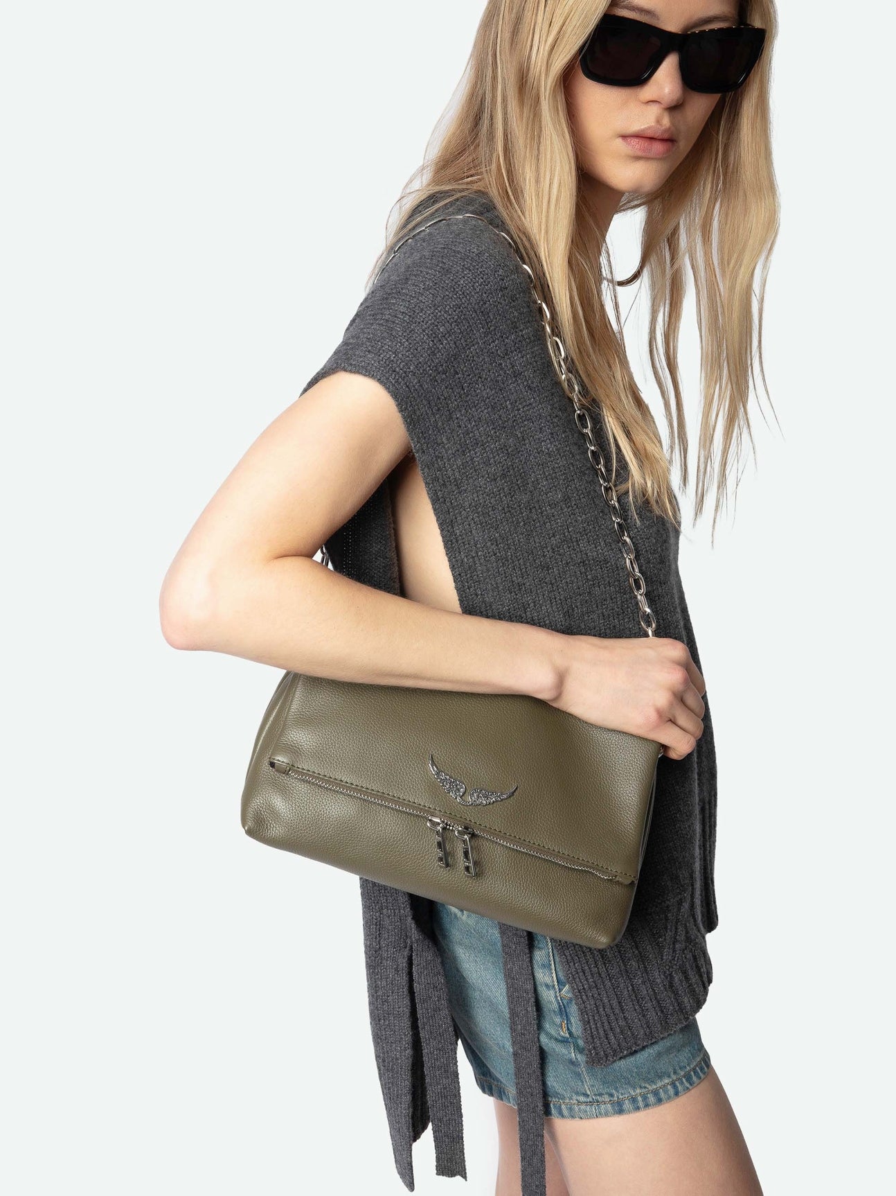 Bolso Rocky Grained Leather