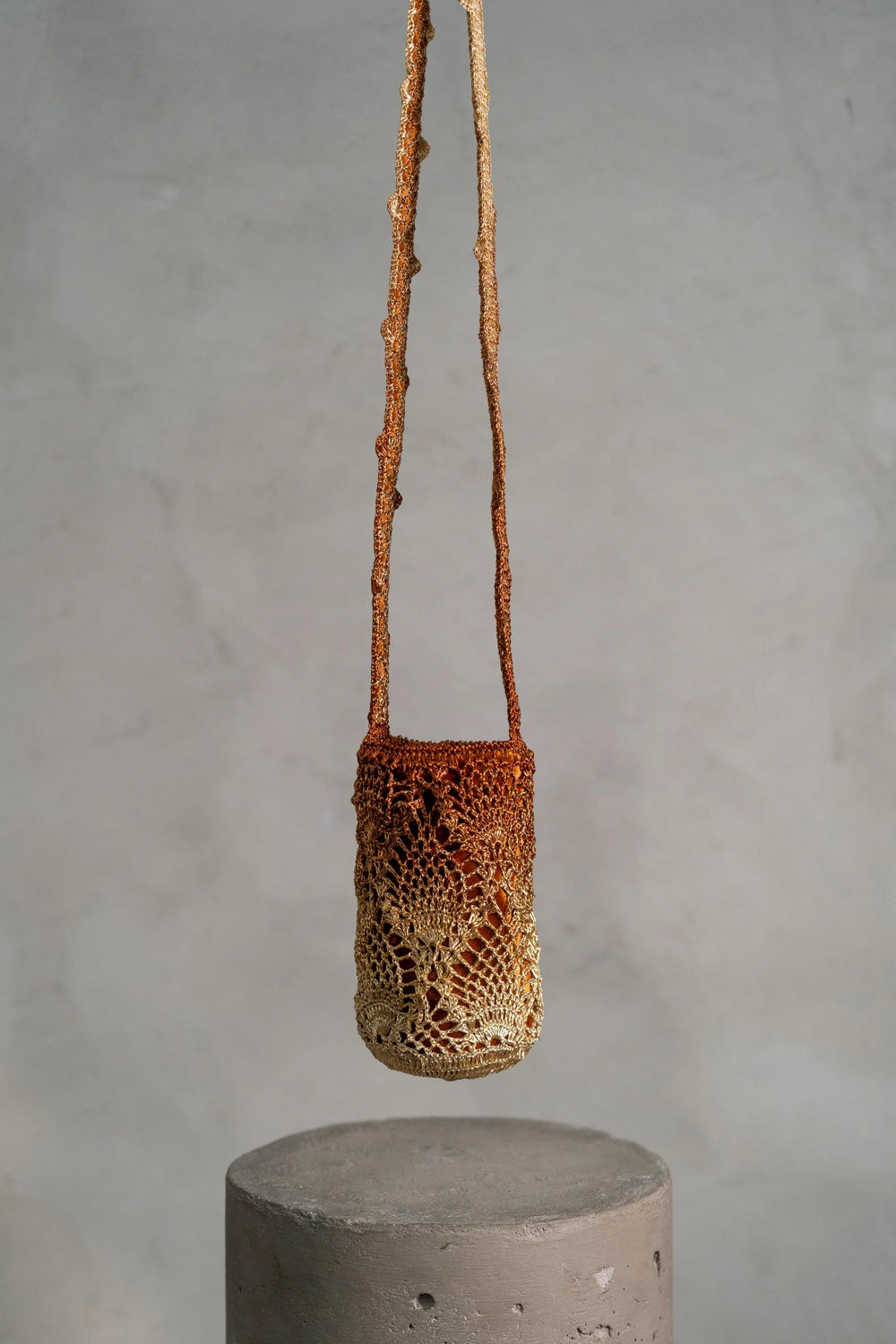 Kaia gold-copper mini pineapple bag