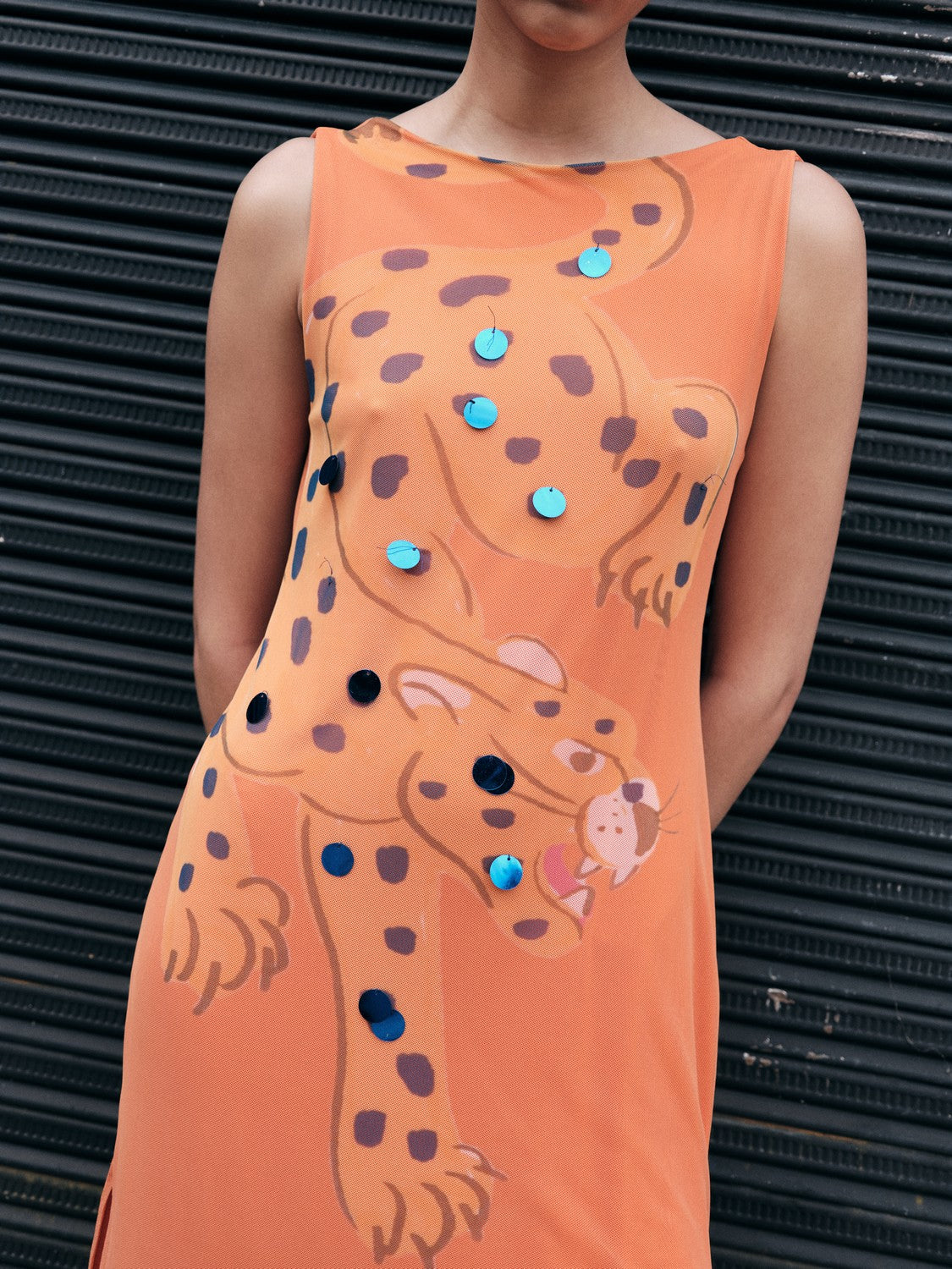 Tiger print maxi dress