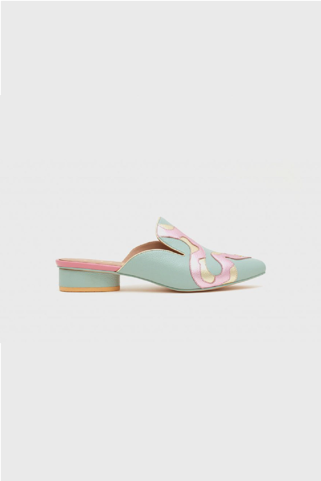 Zapatos Mule Anaconda Mint