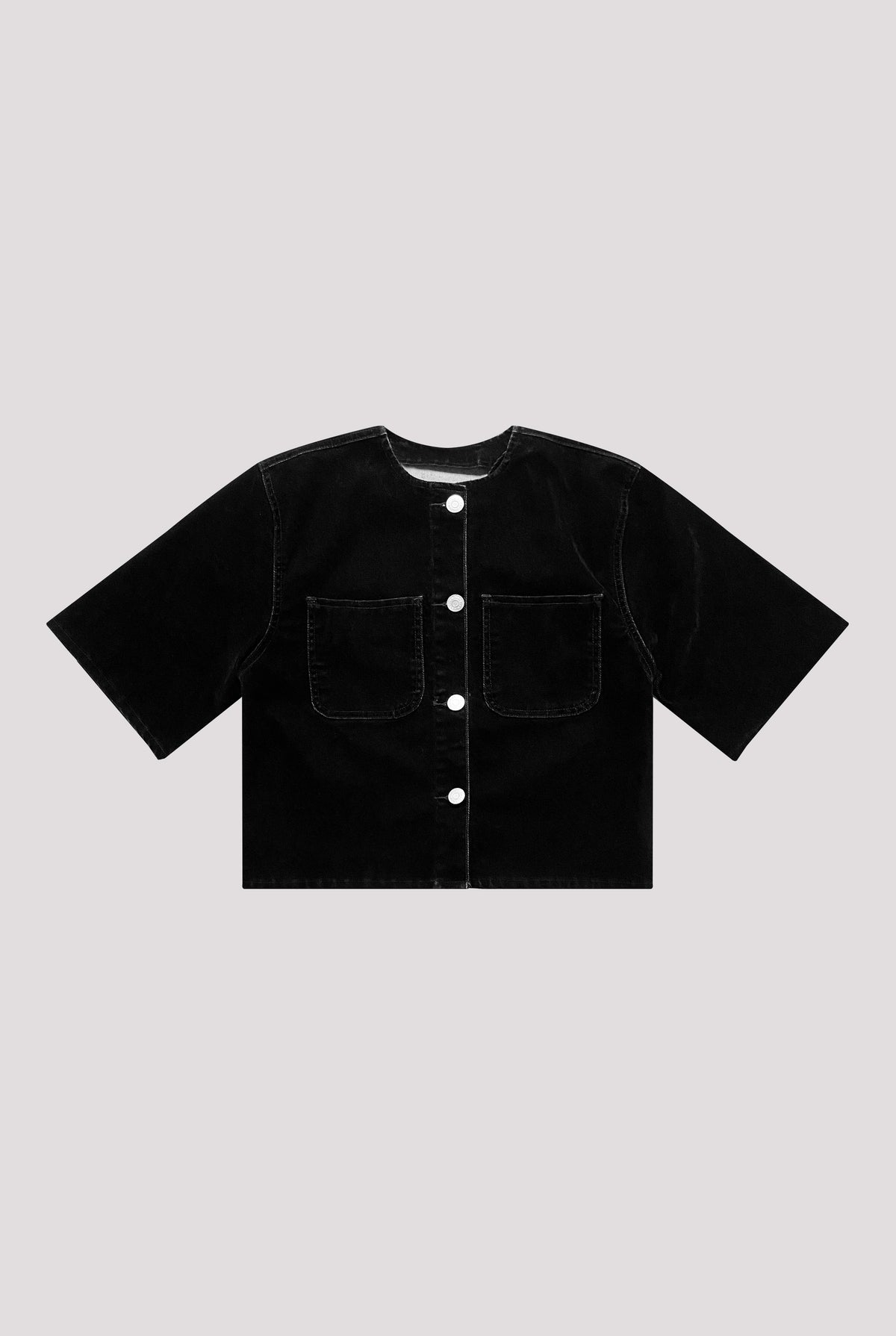 Overshirt velvet black