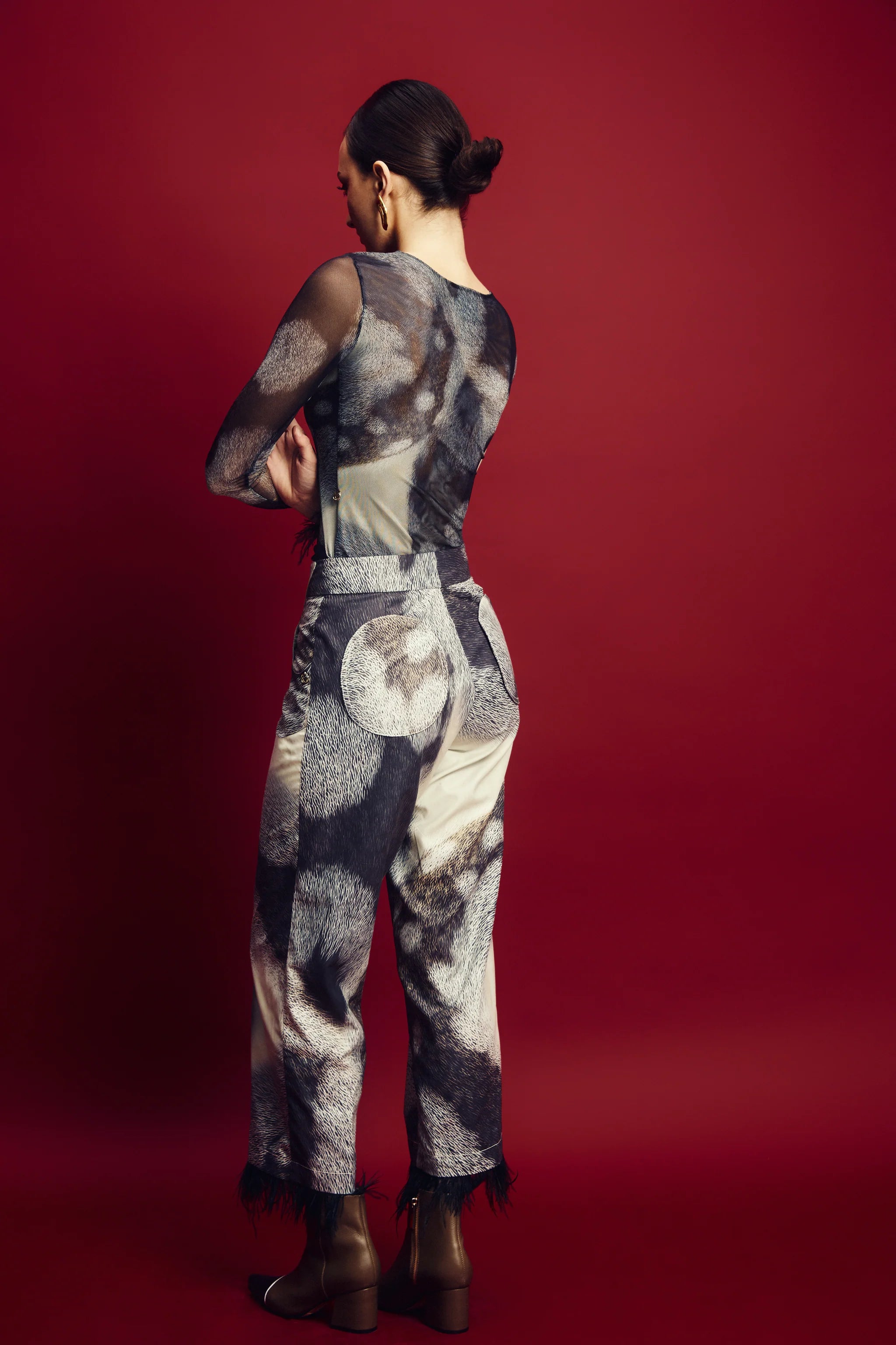 Sinuara printed trousers