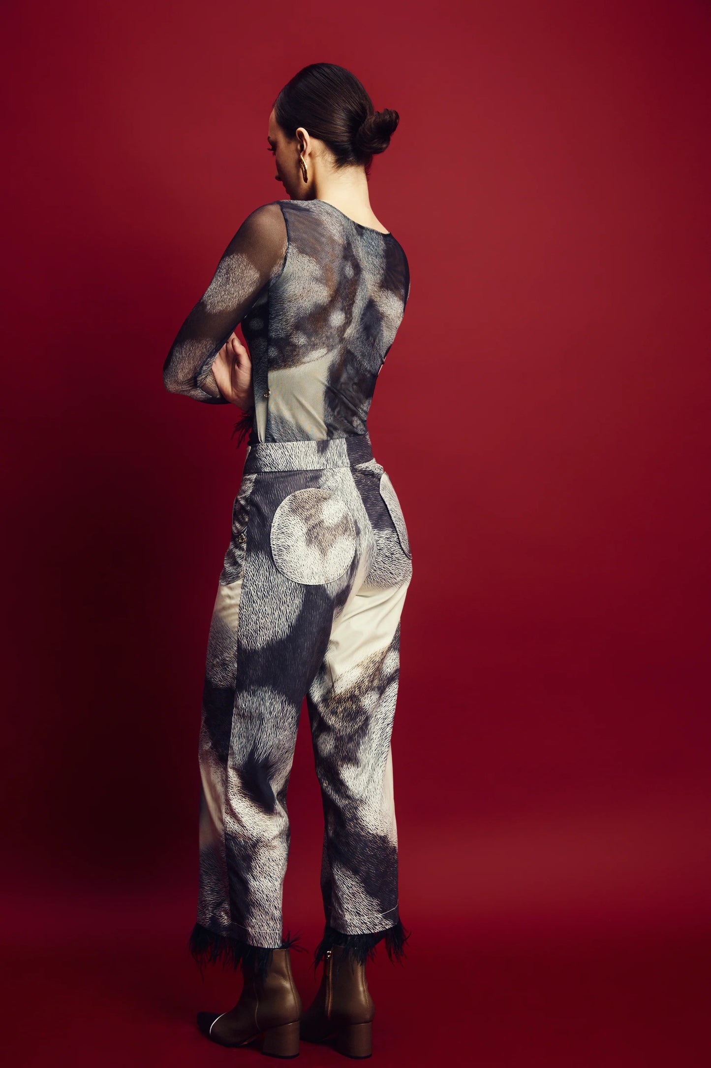 Sinuara printed trousers