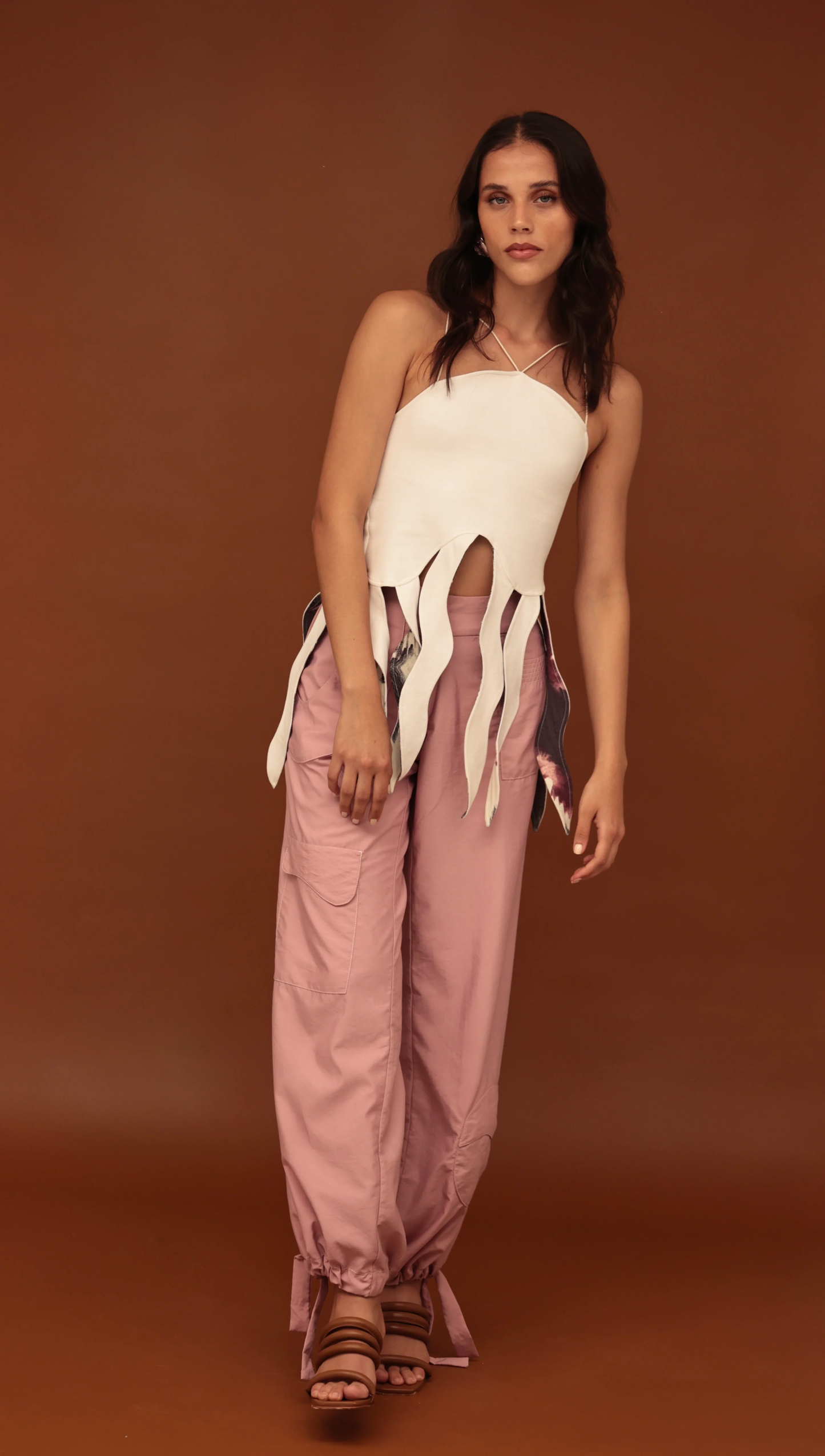 Plume trapezoida pants