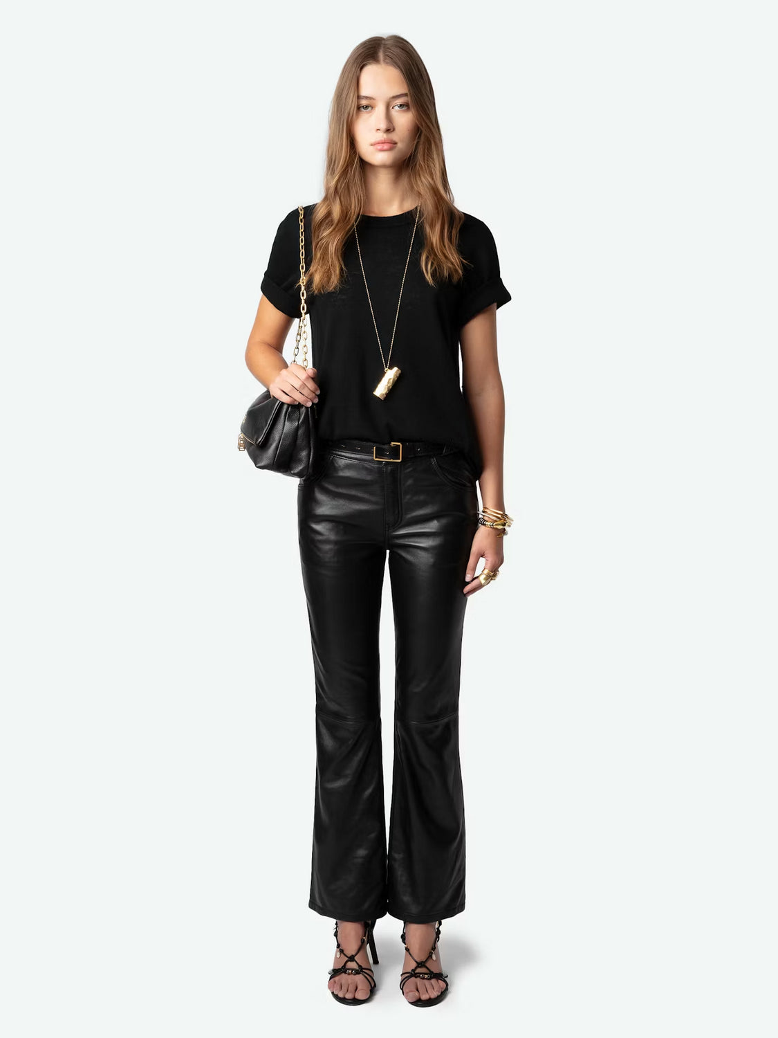 Pantalon Push Cuir Lisse